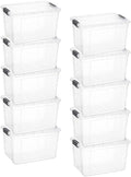 Superio 14.7 Quart Clear Plastic Storage Boxes with Lids, Stackable Organizer Containers, BPA-Free Storage Bins for Home, Office, School & Dorm, 10 Pack by Superio