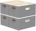 Yawinhe Collapsible Fabric Storage Bins,15.0x9.8x8.3in,Grey,4-Pack by Yawinhe
