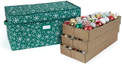 Covermates Adjustable Ornament Storage Box, 25.5" W x 13" D x 12.5" H by Covermates