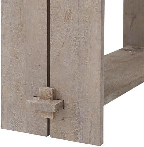 Alaterre Bethel Rustic Solid Wood Entryway Console Table, Driftwood - Image 6