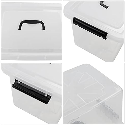 Zopnny 12-Quart Latch Storage Boxes, Stackable Bins with Handle, 6-Pack - Image 3