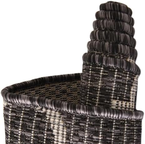Unique Loom Outdoor Trellis Collection Area Rug (9' x 12' Rectangle, Black/Ivory) - Image 5