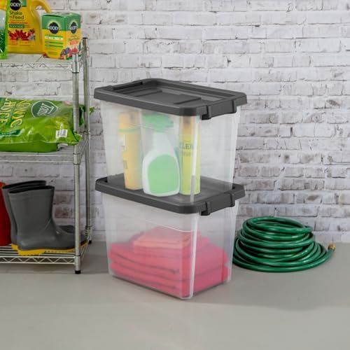 Sterilite Modular Stacker Box with Latching Lid, 30 Quart, 18-Pack - Image 6