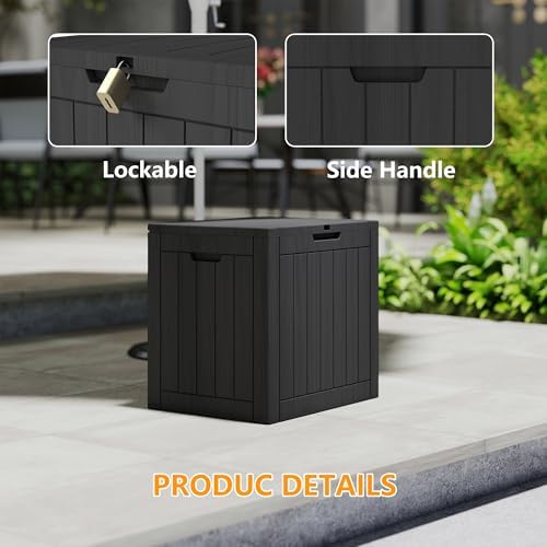 35 Gallon Pro Deck Boxes Outdoor Waterproof, Outdoor Storage Box with Lockable Lid & UV-Resistant for Patio Furniture, Outdoor Cushions, Garden Tools and Pool Supplies, Black - Image 4
