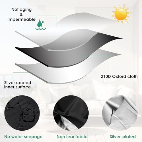 4 Pack Outdoor Cushion Storage Bag with Zipper Extra Large 68" x 30" x 20" - Image 4