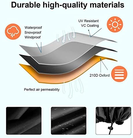Amylove 55 Gallon Drum Cover, Rain Water Storage Barrel Cover, Black, 4 Pcs - Image 4