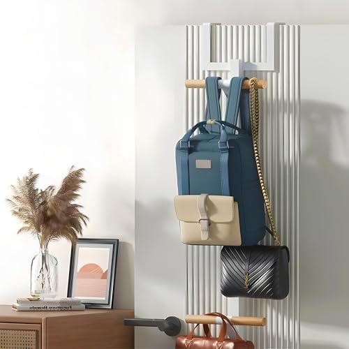 RFOUO Over The Door Hanger,Backpack Hanger for Closet, White - Image 5