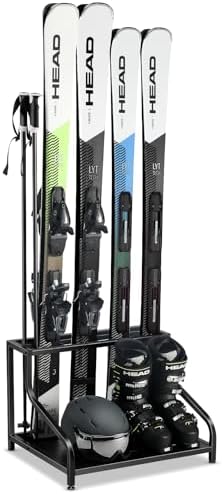 FHXZH Ski Storage Rack for Garage - Freestanding Ski Holders by FHXZH