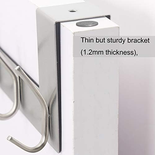 WEBI Over The Door Hooks Door Hanger:Over The Door Towel Rack with 6 Hooks for Hanging,Door Coat Hanger Towel Hanger Over Door Coat Rack for Towels,Clothes,Silver,2 Packs - Image 4