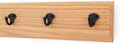 PegandRail Oak Wall Mounted Coat Rack with Aged Bronze Singular Style Hooks 4.5" Ultra Wide (Natural, 15" x 4.5" with 3 Hooks) by PEG+AND+RAIL