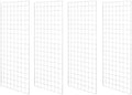 Heavy Duty Gridwall Panels Commercial Grade Grid Panel for Retail Display Wall, 2' Width x 5' Height, White (Pack of 4) by 7RiversART