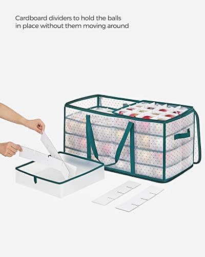 SONGMICS Large Christmas Ornament Storage Box, with 128 Slots - Image 5