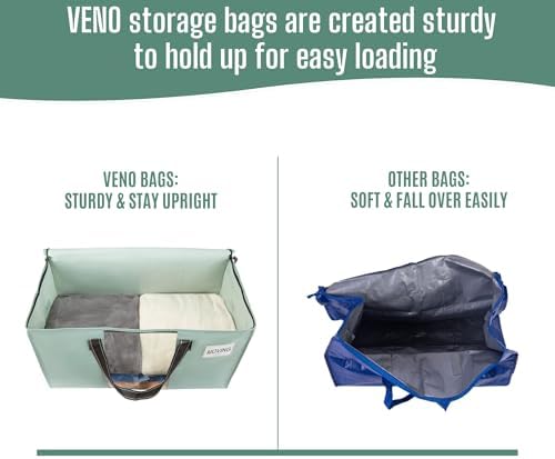 VENO Moving Bags, Wide Open Top, Clear Window, Light Green, 8 Pack - Image 5