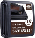 RAINDEWAY 6x15 Feet 18Mil Super Heavy Duty Tarp Waterproof Tarps Cover by RAINDEWAY