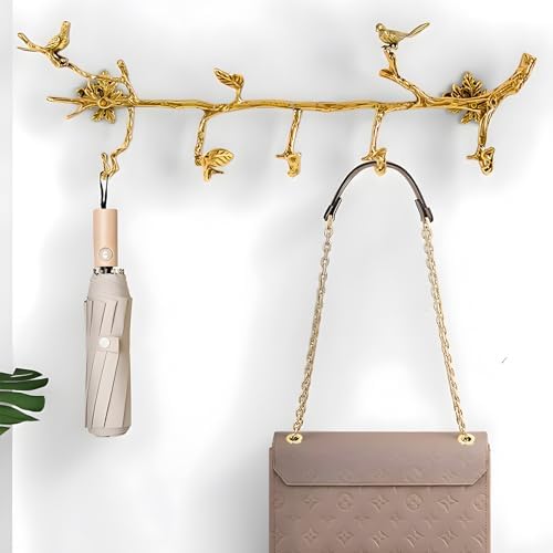 Brass Hanger Wall Mounted Long, 6 Hooks for Hanging Jackets, 20 inch Hook Rack, Hook Rail, Hanger Wall Mounted, Used for Clothes, Jackets, Hats, Gold - Image 5