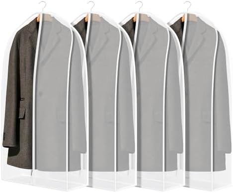 Zilink Garment Bags for Leather Coat Dust Covers for Hanging Clothes 40 in by Zilink
