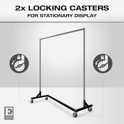 Econoco Economy Z-Rack, Collapsible, Black, 64" L x 24" W x 70" H - Image 4