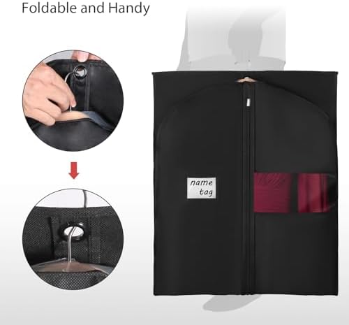 Univivi 60 Inch Lightweight Long Garment Bag for Hanging Clothes, 10 Pack - Image 6