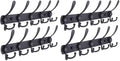 Dseap Coat Rack Wall Mounted - 5 Tri Hooks, Heavy Duty, Stainless Steel, Metal Coat Hook Rail for Coat Hat Towel Purse Robes Mudroom Bathroom Entryway (Black, 4 Packs) by Dseap