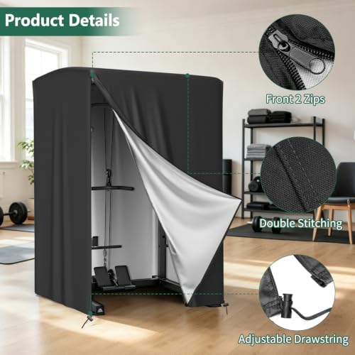 AKEfit Strength Training Cover, Waterproof & Dustproof Gym Rack Cover with Zipper,Fit for Indoor and Outdoor - Image 3