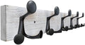 SKOLOO 24-Inch Wood Coat Rack Wall Mount with 5 Triple Hooks - Ideal for Family Entrances, Classrooms, and Pet Supplies Storage - Perfect Coat Hooks for Wall,Distressed White Wash by SKOLOO