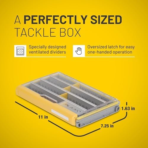 Plano EDGE 3600 Premium Tackle Utility Box, Gray and Yellow with Clear Lid, Rust-Resistant and Waterproof, Customizable Tackle Protection Organization (Pack of 6) - Image 5