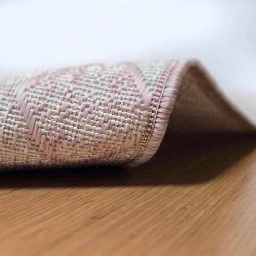 Gertmenian Indoor Outdoor Bohemian Area Rug - 8x10 Large, Fade Resistant, Ideal for High Traffic in Living Room, Bedroom, Patio - Moroccan, Pink, 27111 - Image 5