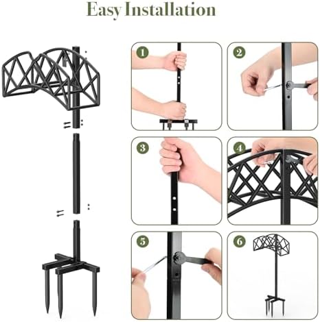 Winpull Garden Hose Holder Detachable Heavy Duty Metal Water Hose Hanger, Freestanding Hose Storage Stand Rack for Outside (Black) - Image 7
