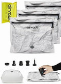 AirVault Vacuum Duffle Travel Bag with Air Pump, Waterproof Compression Storage Bags for Travel & Moving (White - 15L (3-Pack), Flat) by AirVault