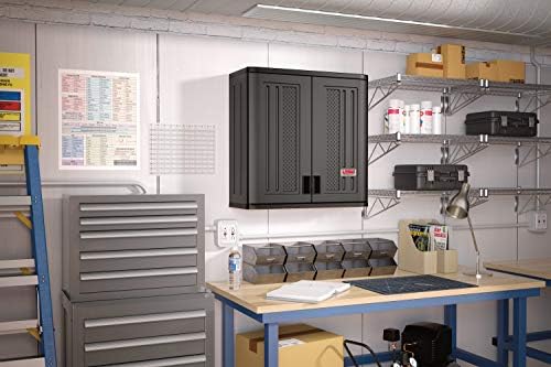 Suncast 4 Cu Ft. Commercial Heavy-Duty Resin Wall Cabinet, Lockable, Black - Image 2