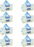 VENO Moving Bags, Wide Open Top, Clear Window, Tropical Island, 8 Pack by Veno