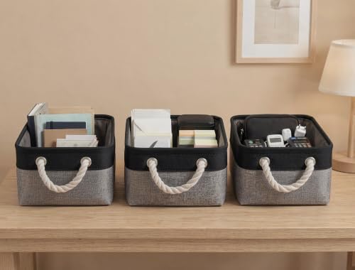 13.8x9.8x6.7 Inch Fabric Small Storage Bins with Handles 6 Pack - Image 3