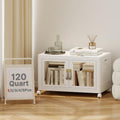 UAMFURI Stackable Storage Bins with Lids, 120QT Extra Large Storage Cabinet by UAMFURIDirect