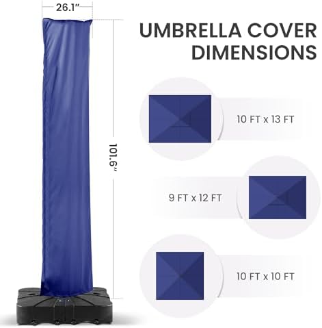 Deconk Patio Cantilever Umbrella Cover Outdoor Offset umbrellas Covers - Image 2