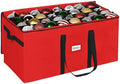 Christmas Ornament Storage Container,Box Stores Up to 128-3 inch ornaments, Adjustable Dividers, Large Organizer Bin to Protect and Store Holiday Décor - Red by HOLDN%E2%80%99STORAGE