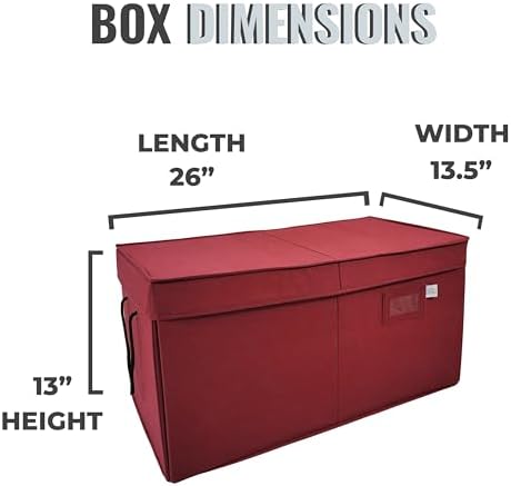 612 Vermont Christmas Ornament Storage Box, Adjustable Acid-Free Dividers - Image 6