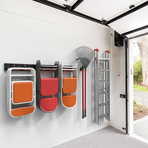Wallmaster Wall Mount Garage Tool Storage Rack Folding Chair Hangers - Image 2