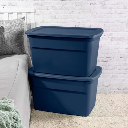 Sterilite Tote, Plastic Storage Bins with Snap Lids, 30 Gallon, 18-Pack - Image 4