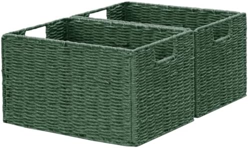 Vagusicc Large Wicker Storage Basket, Collapsible Baskets for Organizing by Vagusicc