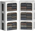 FHSQX 6 Pack Clothes Storage Bins with Metal Frame by FHSQX