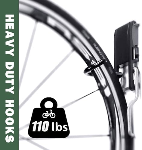 Heavy Duty Wall Mount Bicycle Holder/Hanger/Hook Bicycle Storage for Garage/House, Bike Accessories, Holds up to 110 lbs, 4 Pack - Image 2