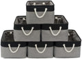 15.7x11.8x8.26 Inch Fabric Large Storage Bins with Handles 6 Pack by VQRTEXAStorageBasket