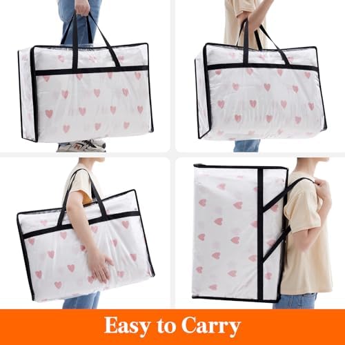 Lifewit 60L Clear Clothes Storage Bags,Plastic Foldable Blanket Storage Bag - Image 5