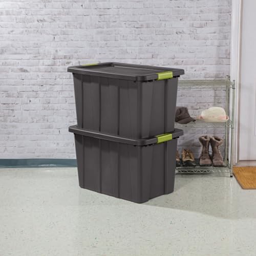 Sterilite Tote, Plastic Storage Bins with Snap Lids, 30 Gallon, 4-Pack - Image 6