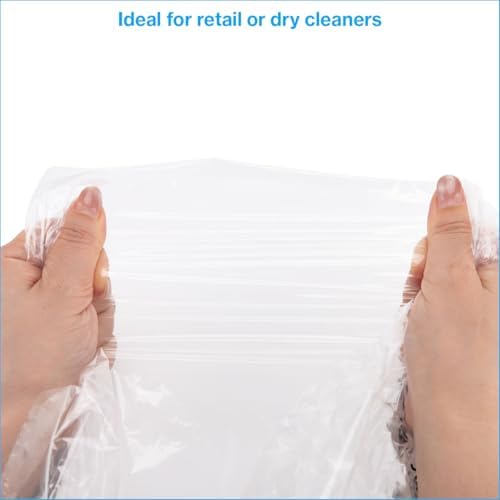 SSWBasics Large Clear Plastic Garment Bags - 21"W x 3"D x 72"H - Roll of 243 - Dry Cleaner - Image 3