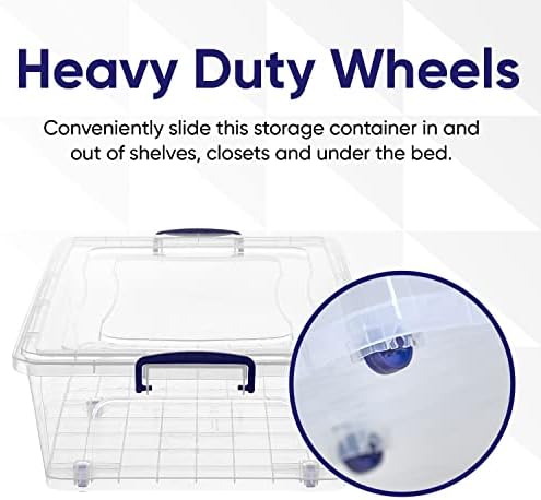 Superio Storage Bins with Lids, Clear Plastic Containers for Organizing, Stackable Totes, BPA Free, Odor Free, Organizer Boxes for Home, and Dorm (4 Pack, 42 Quart) - Image 5
