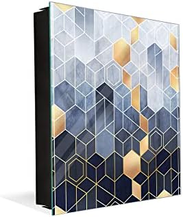Concept Crystal 50 Keys Cabinet with Decorative Front Panel and Glass White Board KN06: Textures and Tiles 2 Series by ConceptCrystal