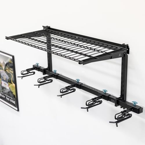 StoreYourBoard Lone Peak Ski Storage Rack and Wall Shelf, Holds 5 Pairs of Skis and Poles, Supports 300 lbs, 46 in x 13.75 in x 16 in - Image 5