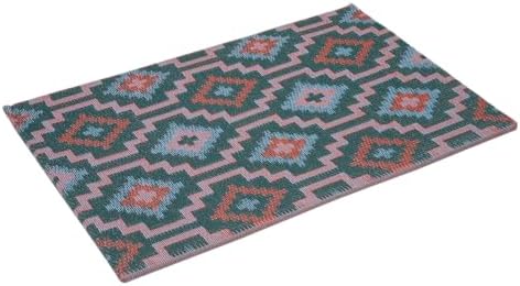 Fab Habitat Striped Non Slip Doormat - Durable, Thin - Recycled Plastic - Entryway, Front Door, Porch, Patio - Lhasa - Green (24" x 36" Non-Slip) - Image 4