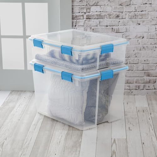 Sterilite Gasket Storage Box with Lids for Home & Office, 37 Quart, 8-Pack - Image 4